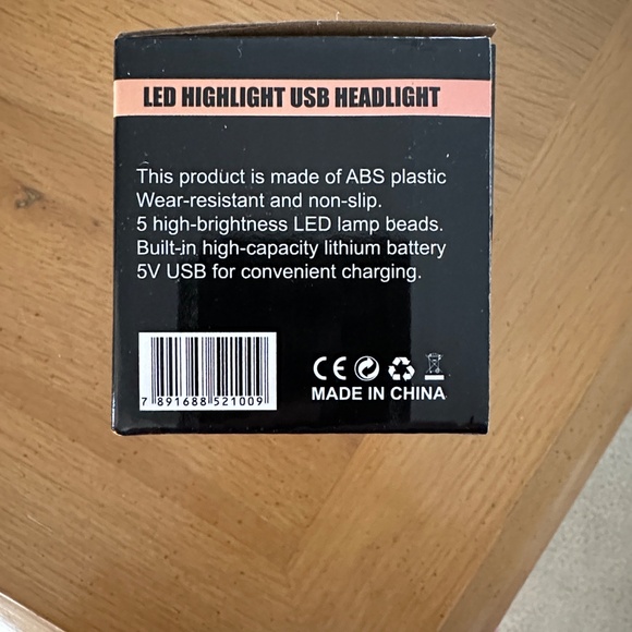 Rechargeable 5 LED Headlamp Super Bright Headlight NIB - Picture 6 of 6